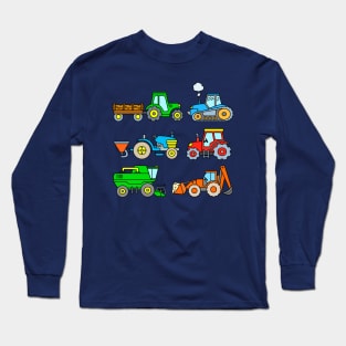 Tractor Farm Vehicles Long Sleeve T-Shirt